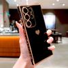 Роскошный мягкий силиконовый чехол с покрытием для Samsung Galaxy S25 S24 S23 S22 S21 Ultra Plus FE A52 A53 A54 A55 S 25 24 Love Heart Cover