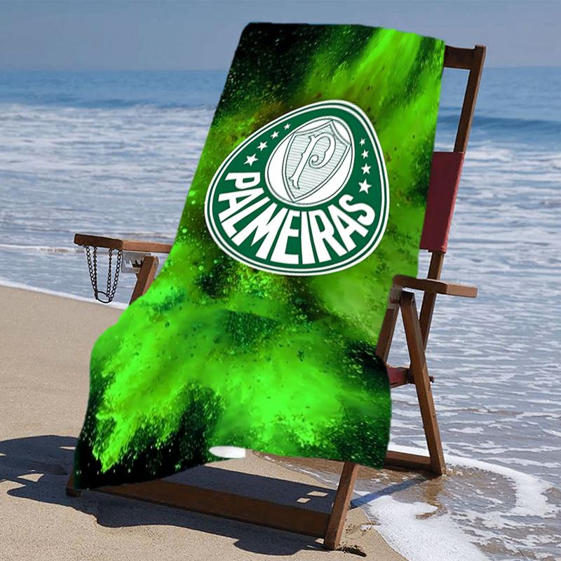 Beach Towel with SE Palmeiras logo Pattern - soft,absorbent,machine washable Lightweight&Modern,swimming,Travel Essentials