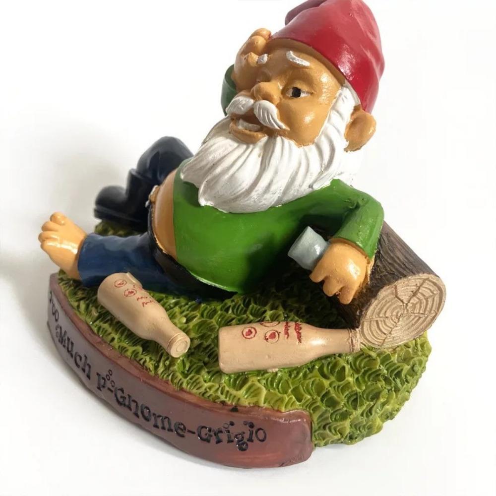 Christmas Gift Ornament Garden Ornament Dwarf Resin Crafts Cartoon Dwarf Statue White Beard Old Man