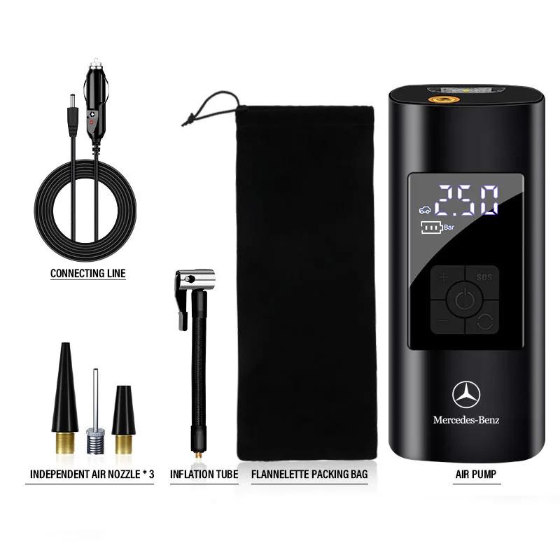 AABIH1 Portable Car Inflation Pump Charging Air Pump Tire Inflator Stickers For Mercedes Benz C200 C230 C240 C250 C280 C300 C320 C350