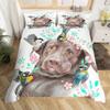 Постельное белье Король Королева Животные на ферме Петух Овца Свинья Корова Комплект постельного белья Фермерский дом Кантри Пододеяльник Полиэстер Чехол для одеяла