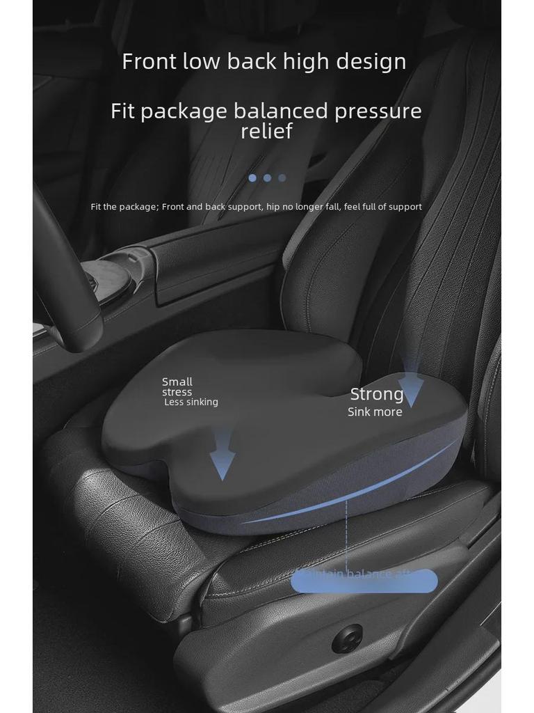 Universal Car Seat Cushion for All Seasons – Single Piece, Elevates Driver's Seat, Suitable for Men & Women.