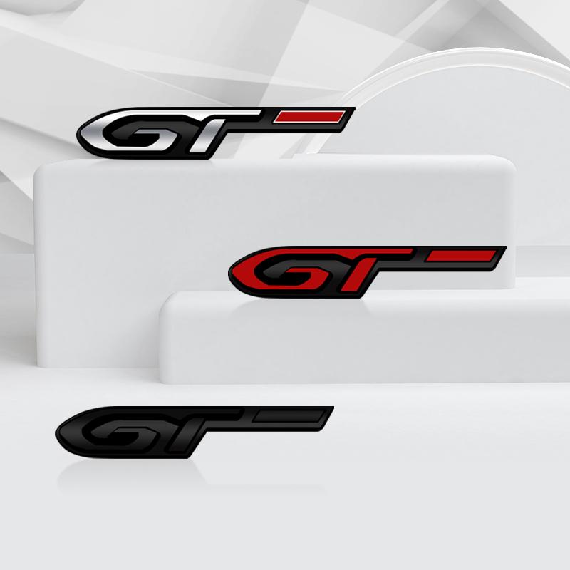 Zinc Alloy GT Badge Car Body Trunk Fender Adhensive Emblem 3D Decal Sticker For Peugeot 3008 301 206 GT 208 508 308 2008 RCZ