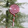 Christmas Ornaments Christmas Tree Pendants Candy Lollipop Santa Claus Crutches Plastic Toy New Year Party Hanging Decoration