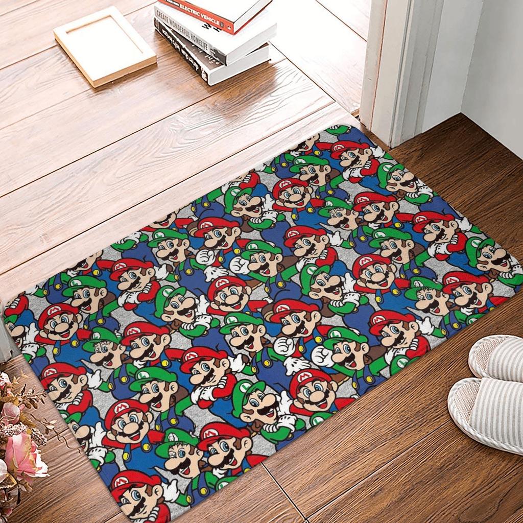 M-Marios Super Bros Front Door Floor Entrance Mat Outdoor Bathroom Kitchen Doormat Garden Carpet Rug