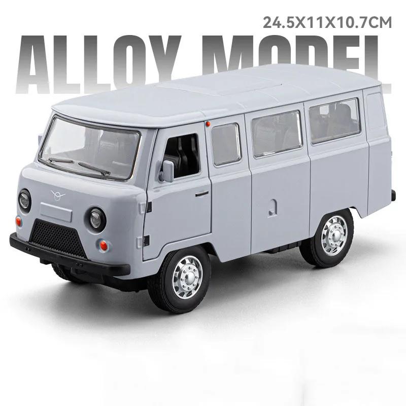 1:18 Масштаб Модель автомобиля УАЗ TRAVELER Игрушка Металлическая Литая Под Давлением Инерционная Звук Свет Универсал Фургон Модели Украшения Подарки