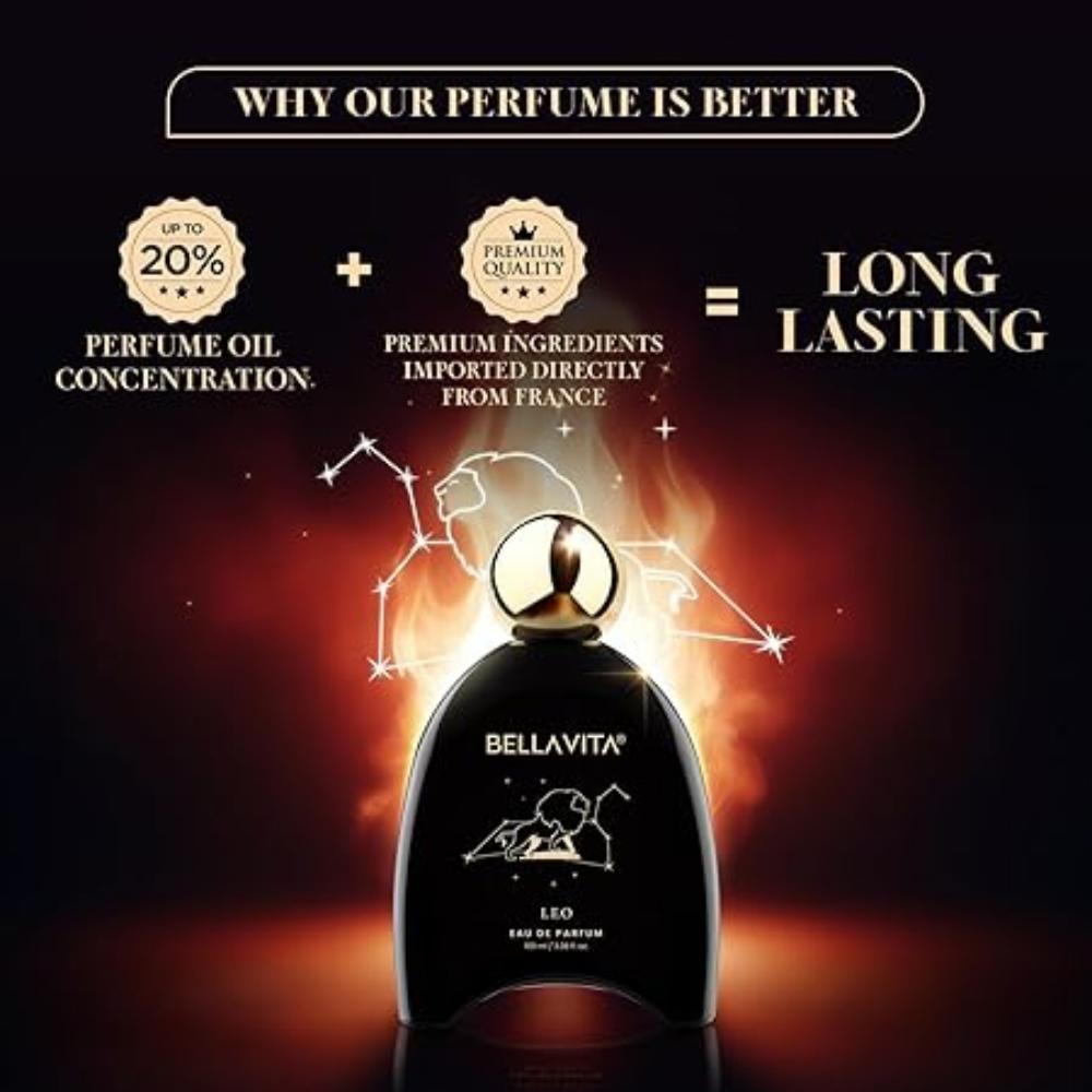 BELLAVITA Коллекция Zodiac Лев | EDP 100 мл | Корица, Кедр | Пряный, Древесный и Ванильный Премиальный Унисекс Аромат для Мужчин и Женщин