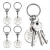 Shopping Trolley Key Ring Token Chip With Carabiner Hook Practical Alloy Portable Charm Bag Phone Pendant Keychains