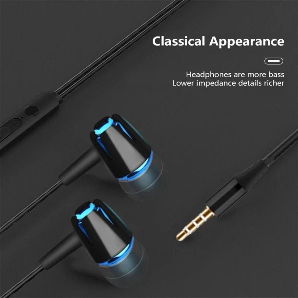 Noise Cancelling Stereo Bass 3.5mm With Mic Earbuds In-ear Earphone Wired Earphone Phone Headset