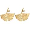 Европейские и американские серьги-подвески из сплава в виде листьев гинкго высокого класса - Смелый, стильный, преувеличенный дизайн