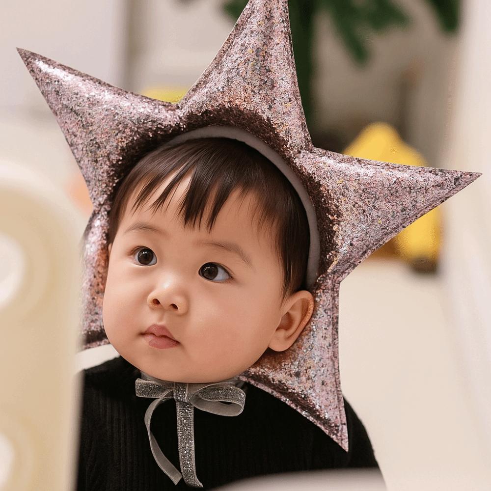 Регулируемый ободок со звездами, реквизит для фотосъемки, сверкающие аксессуары для вечеринок, мероприятия для девочек