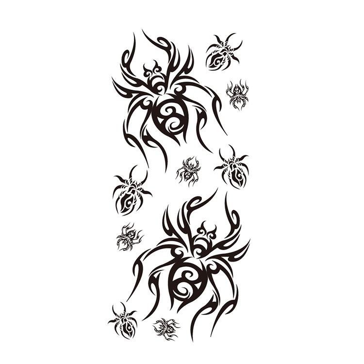 Шрам Змея Паук Скорпион Животное Водонепроницаемая Наклейка для Татуировки Образец Набора Ужасов для Подделки