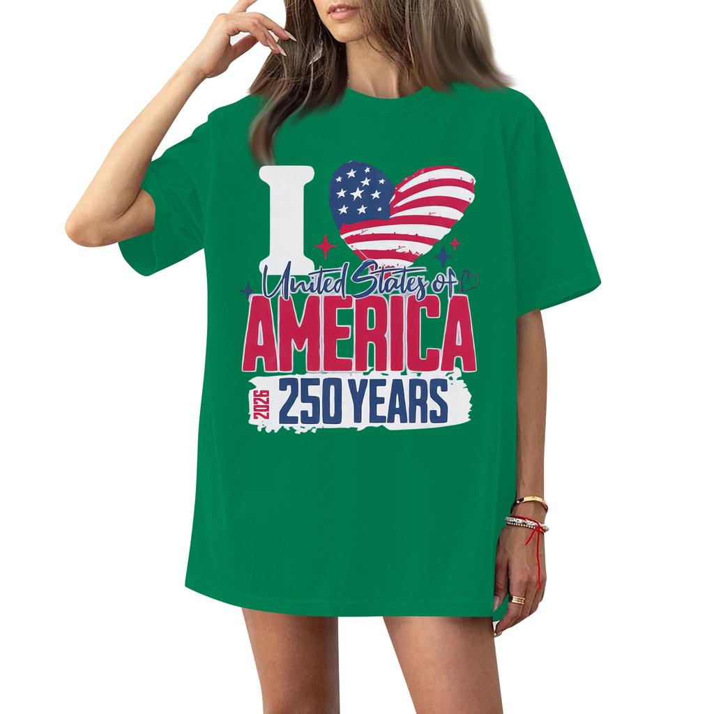 Женская футболка с круглым вырезом и короткими рукавами с принтом