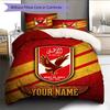 Custom Name Al Ahly SC Pattern Bedding Quilt Set  Home Decoration  Gift (1 * duvet cover + 2 * pillowcase  without core)
