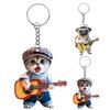 1/2 шт. гитара кошка акриловое подвесное украшение 2D плоский мультяшный пес рюкзак сумочка подвесное украшение брелок кулон