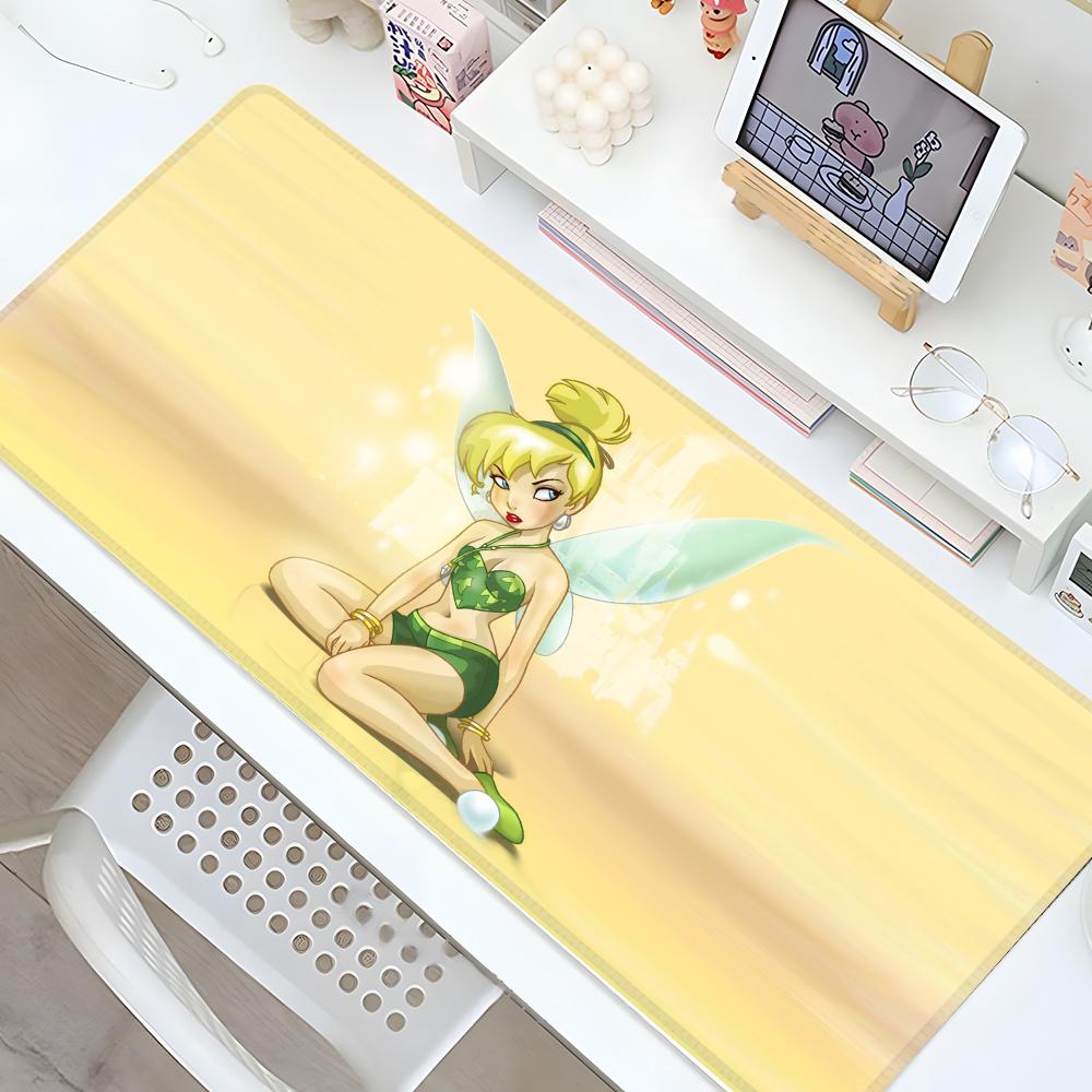 tinker bell Mouse Pad Gaming Locking Edge Big Computer Gamer Large Rubber Art Mousepad Laptop Valorant Desk Mat