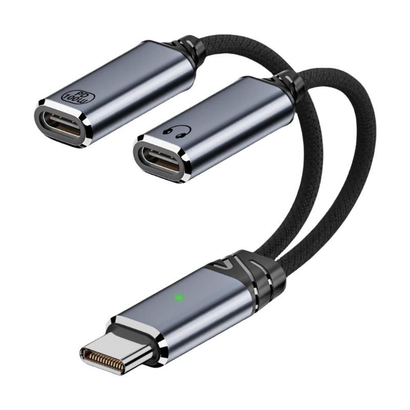 Донгл Type C для наушников и зарядки Hi-Fi качество звука Адаптер для быстрой зарядки Кабель Поддержка синхронизации данных