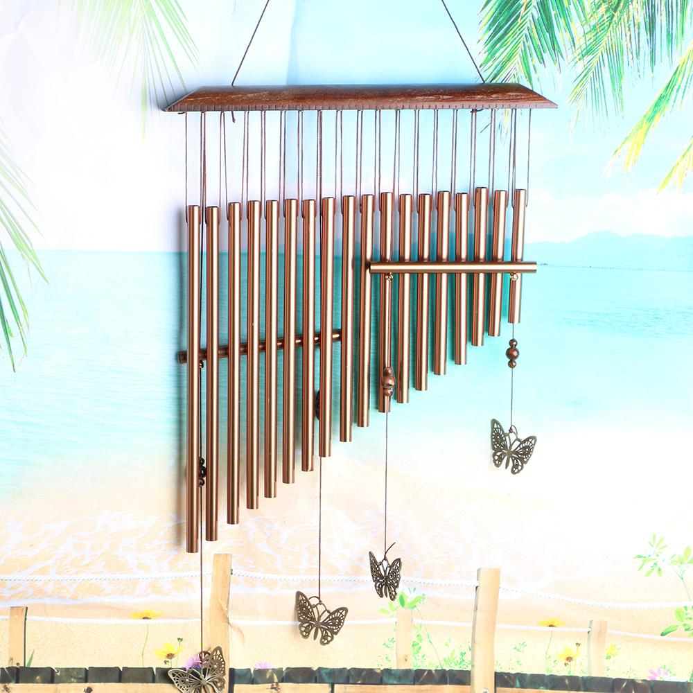 1PCS 20 Aluminum Tubes Wind Chimes Outdoor Yard Sympathy Wind Chime Wooden Wind Bell Decor for Garden and Patio Home Decoration