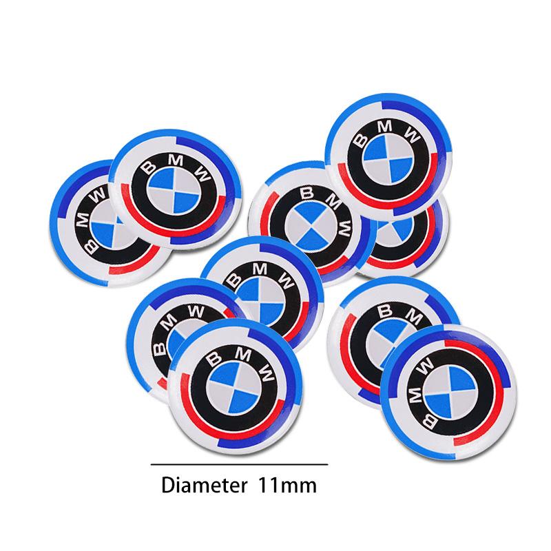 10Pcs 14mm 11mm Logo Stickers BMW Emblem Key Shell Pasters For BMW X1 X2 X3 X5 X4 X6 X7 G30 G20 G32 G11 G12 F40 F30 F20 F10 F34 BM5