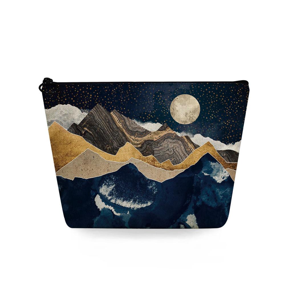 Women Landscape painting Print Cosmetic Bag Toiletries Organize Travel Storage Case 6753 KTB