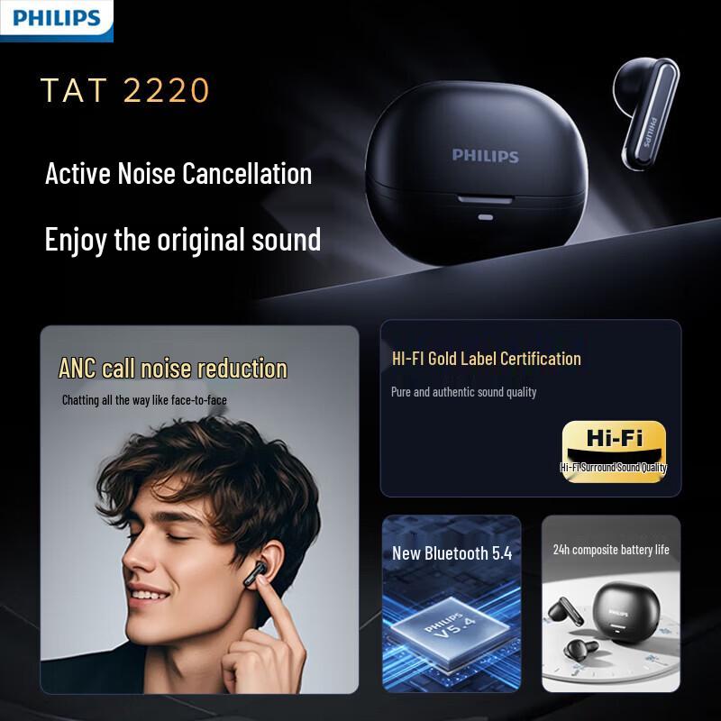 Philips True Wireless Bluetooth-наушники TAT2220
