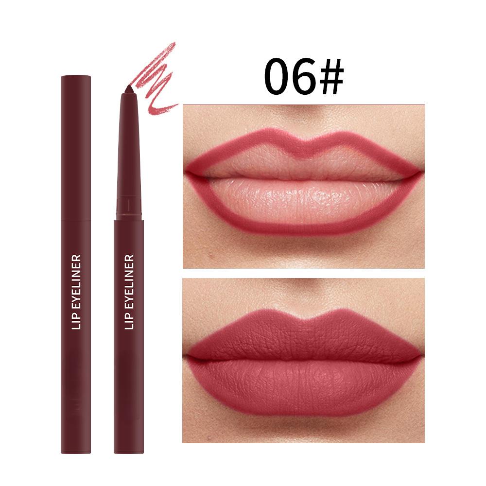 Waterproof Sweat-proof and Non-decolorizing Automatic Lip Liner Matte Multi-color Lip Liner