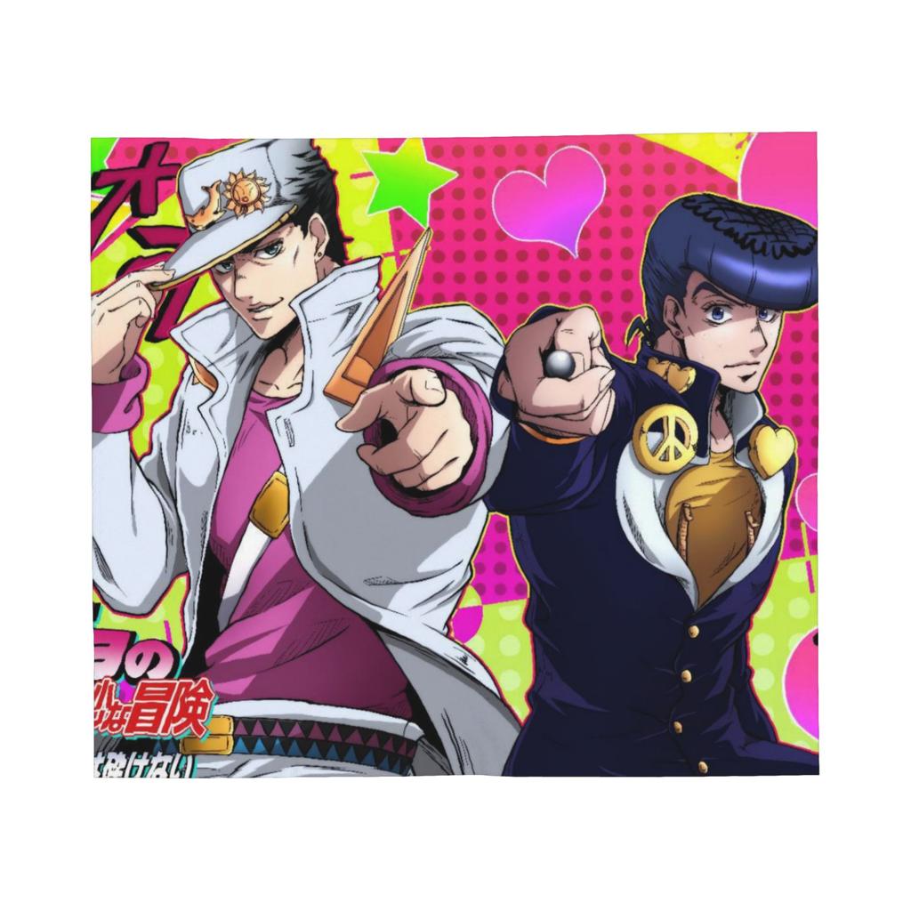 Пледы с принтами из аниме JoJo Флис Весна Осень Портативные Супер Теплые Пледы для Кровати Ковер для Машины Кусок