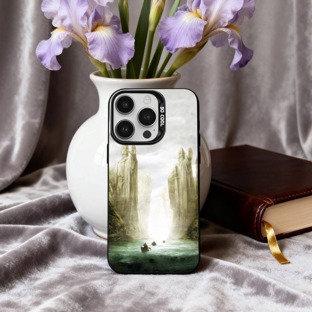 Чехол для телефона 'Властелин колец' (Movie T-The L-Lord-D R-Rings) для iPhone 17, 16, 15, 14, 13, 12, 11 Plus, Pro Max Черный Конфетный серебристый чехол для телефона