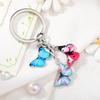 Crystal Keychain, Colorful Oil Dripping Butterfly Keychain Pendant, Accessory Keychain, Fashionable