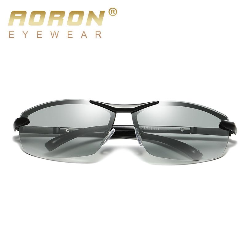 aoron Классические фотохромные поляризационные солнцезащитные очки для мужчин, брендовый дизайн, очки для вождения, UV400, антибликовые солнцезащитные очки