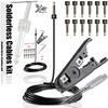 Phoenix Solderless Patch Cable Pedalboard DIY Kit with 12 Plugs, Straight and L-Shaped Compatible, 4m Cable, Cable Cutter, Screwdriver, and 3 Spare