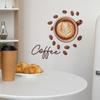 Simple Coffee Cup Coffee Bean Cafe Atmosphere Beautify Decorative Wall Stickers Self-adhesive