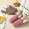 Comwarm Women Fur Plush Cotton Slippers Indoor Soft Cozy Fluffy Slides Couple Bedroom Furry Slides Winter Warm Fuzzy House Shoes