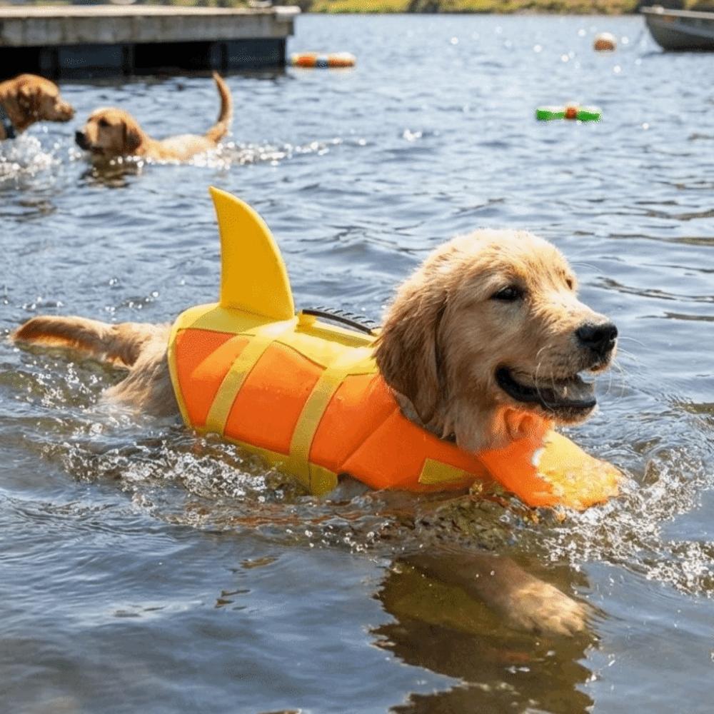 Superior Buoyancy Pet Life Jacket Adjustable Dog Swimming Suit Safety Vests Water Safety