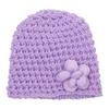 European & American Winter Knitted Wool Baby Hat with Small Flowers - Multicolor, Warm Pullover Design