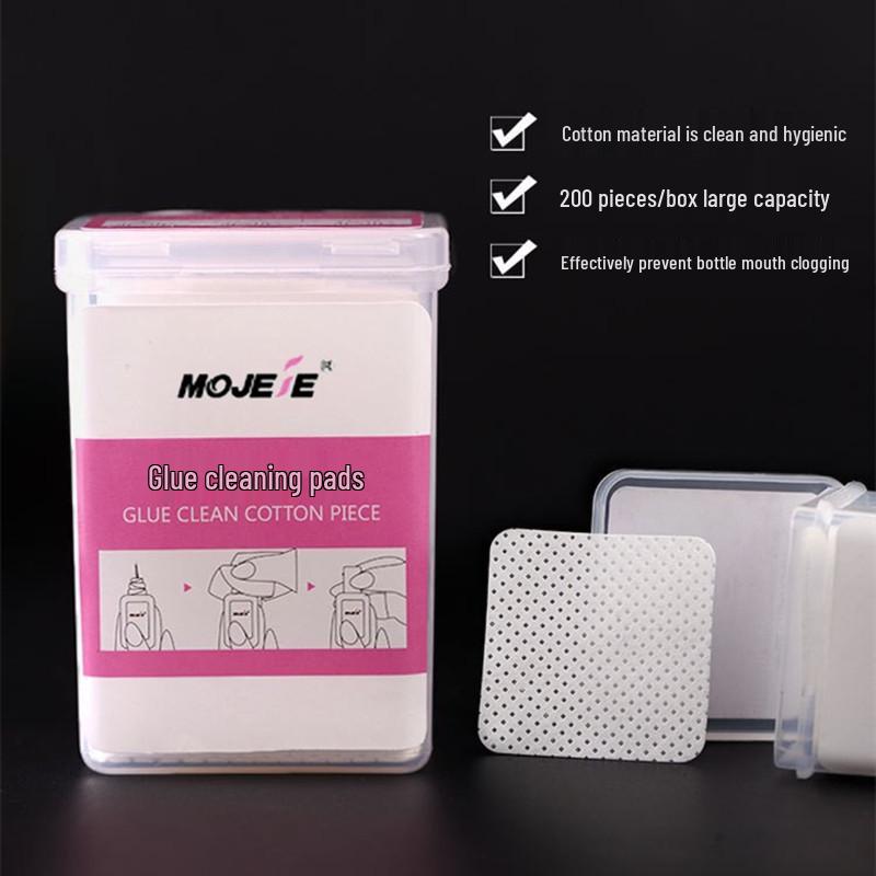 Lint-Free Eyelash Glue & Nail Polish Remover Pads - Anti-Clogging Wipes for Nail Art Tools