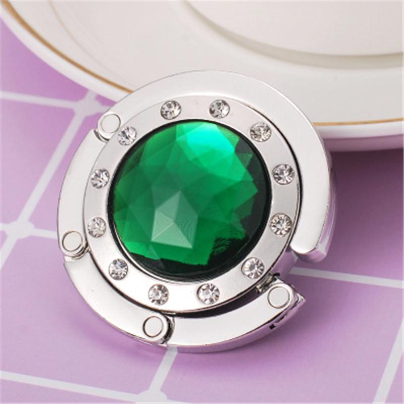 Portable Hanging Crystal Alloy Bag Desk Hooks Portable Handbag Folding Hanger
