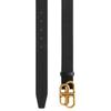 Balenciaga Calfskin Leather Belts Women's Black Width 2.5cm 5816901CH041000