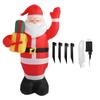 1.5M Long Christmas Inflatable Lighted Santa Blow Up Outdoor Yard Decoration for Holiday Party