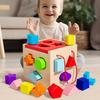Wooden Shape Matching Puzzle Toy For Kids Educational Playroom Learning