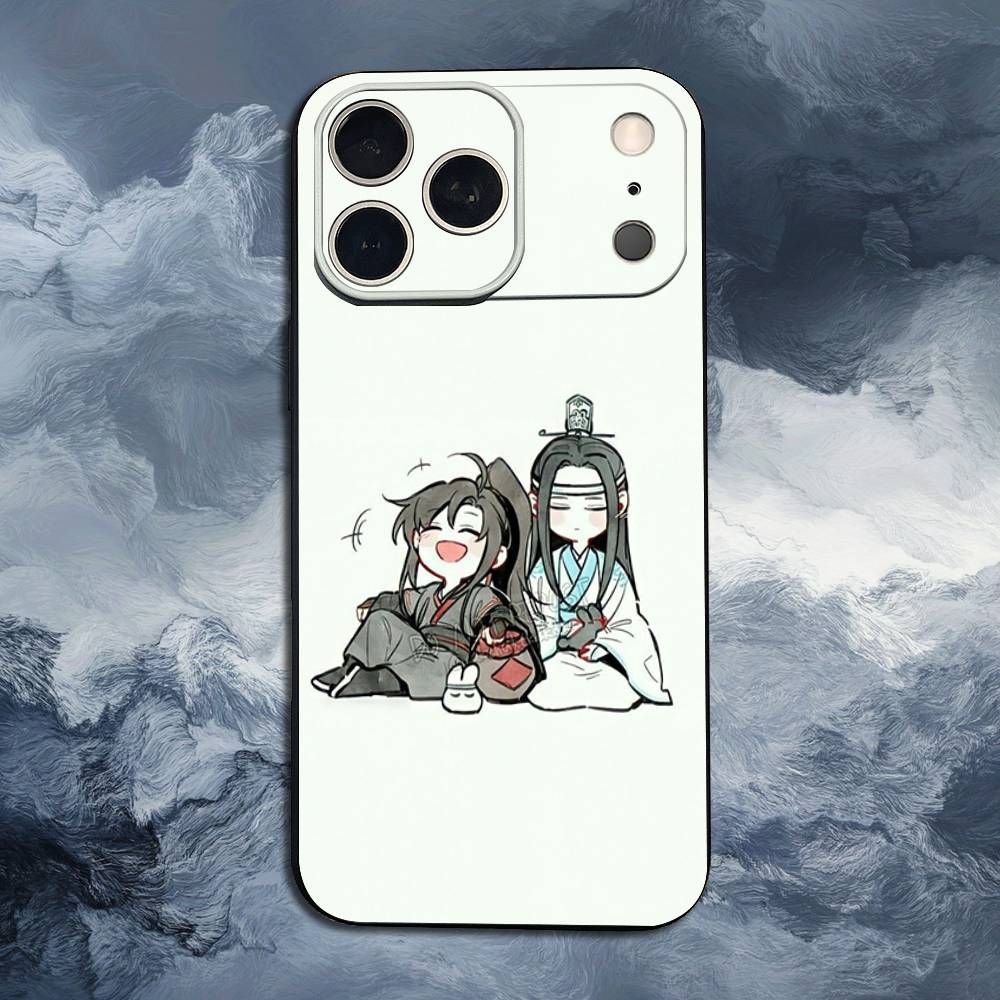 Мультяшный Мо Дао Цзу Ши Для iPhone 8,7,11,12,15,14,13,16,17,Plus,Pro Max,XS,X,XR,SE,Mini,Мягкий Силиконовый Черный Чехол