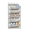Yousheng 10-ярусный прозрачный накладной органайзер для обуви с 10 большими глубокими карманами, вмещает 20 пар, подвесное хранилище, органайзер для шкафа, вешалка, вмещает до 80 предметов