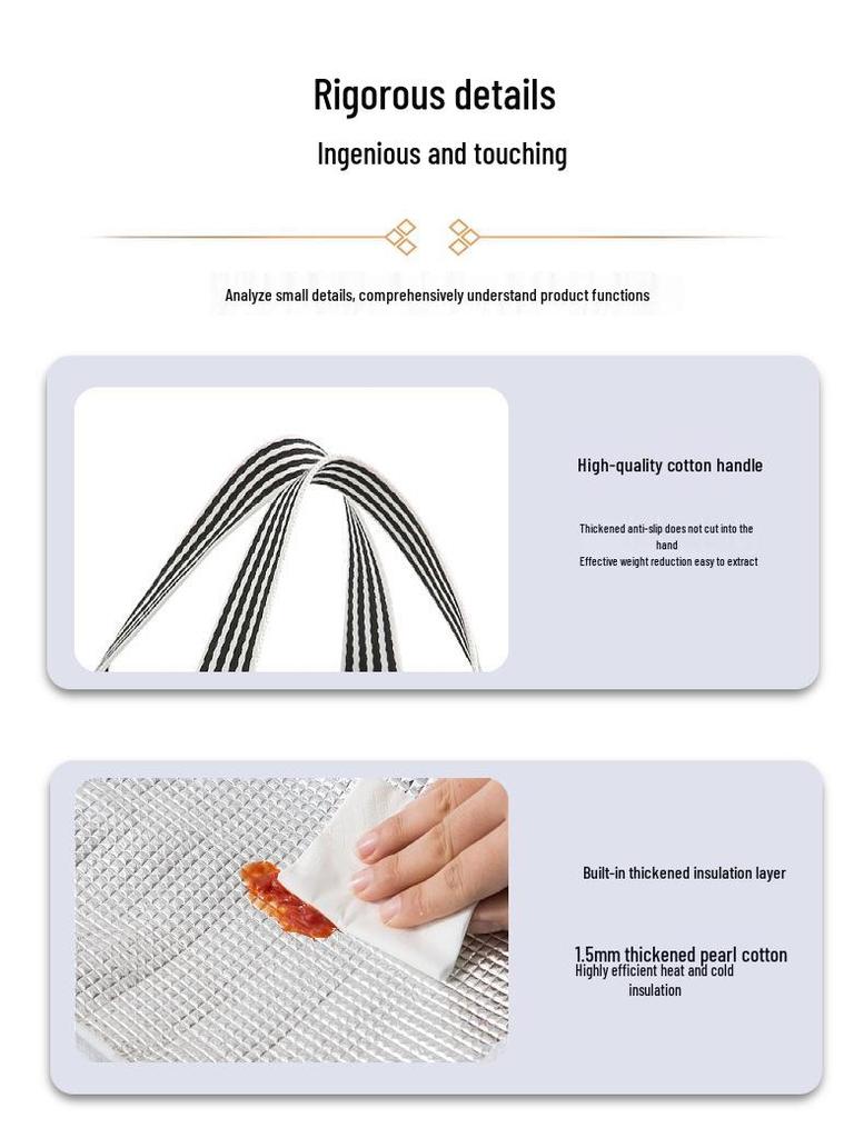 Изолированная сумка для ланча с принтом животных - Портативная сумка для бенто для путешествий, работы, школы и пикников