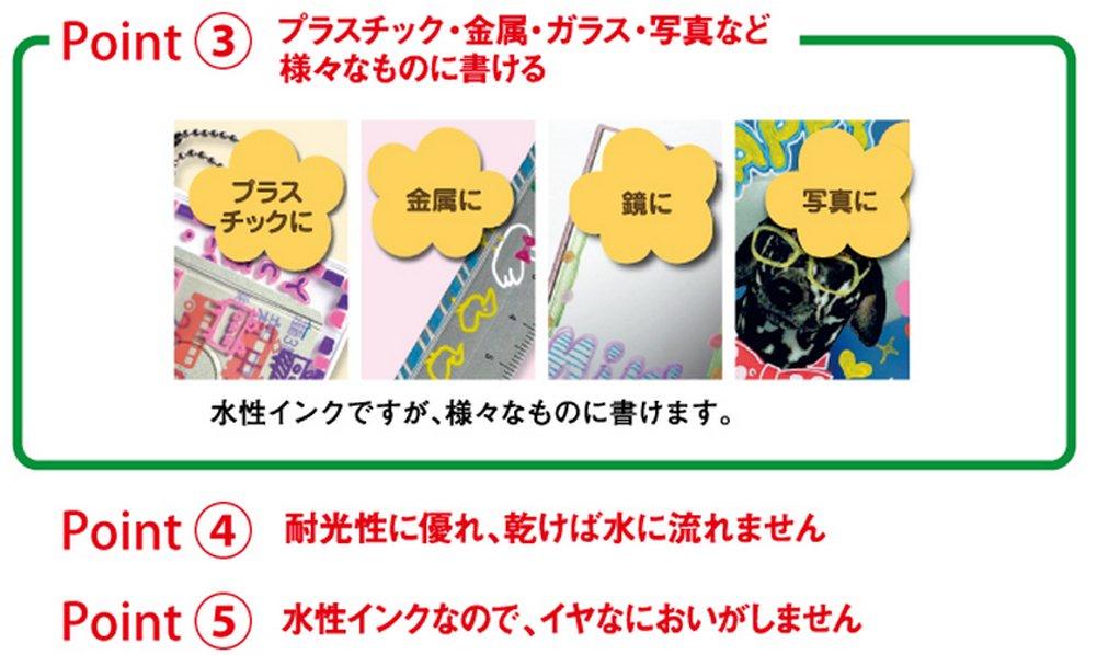 Mitsubishi Pencil Uni Posca Маркер Средний Круглый Светлый Упаковка 10 штук Водно-основные Маркеры, Наконечник, Розовый, PC5M.51,