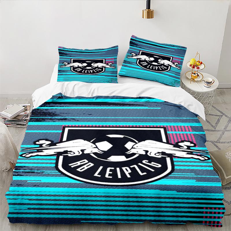 3PCS New York Bulls Crest Bedding set,Ideal for1pc Duvet Cover And 2pcs Pillowcases Perfect for Christmas gift,Ideal for Bedroom, Dormitory