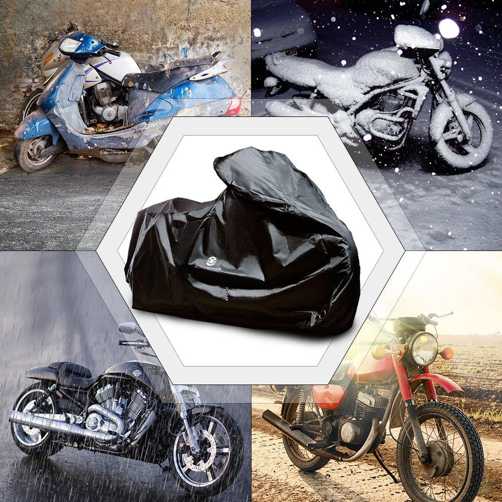 Active Winner Bike прочный толстый водонепроницаемый чехол с защитой от ультрафиолета и ветра Keyhole, ткань, репеллент, защита, профилактика, (Размер LL, ЧЕРНЫЙ)