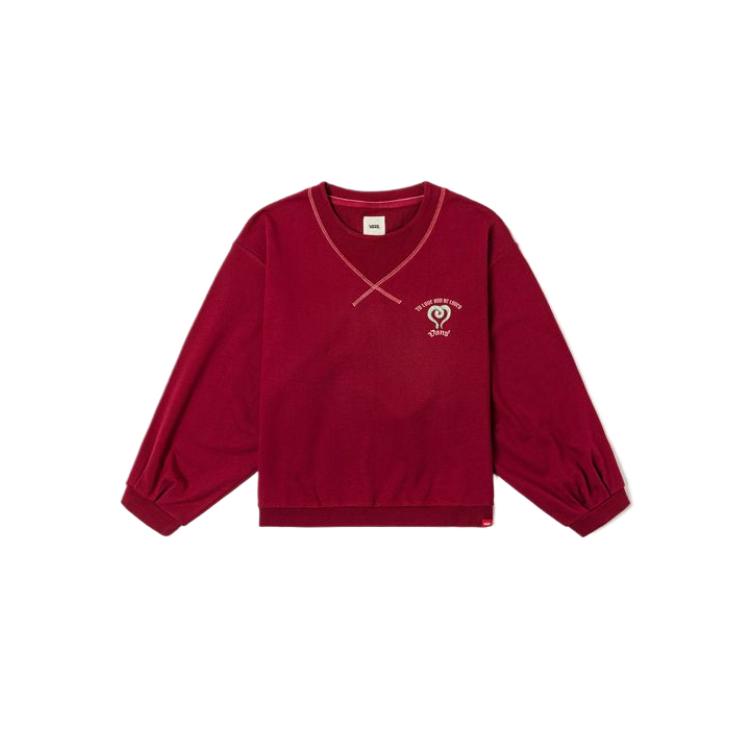 Vans Comfortable Casual Warm Loose Hoodie Year Of The Snake Edition Women Hoodies Red VN000P3HBQS