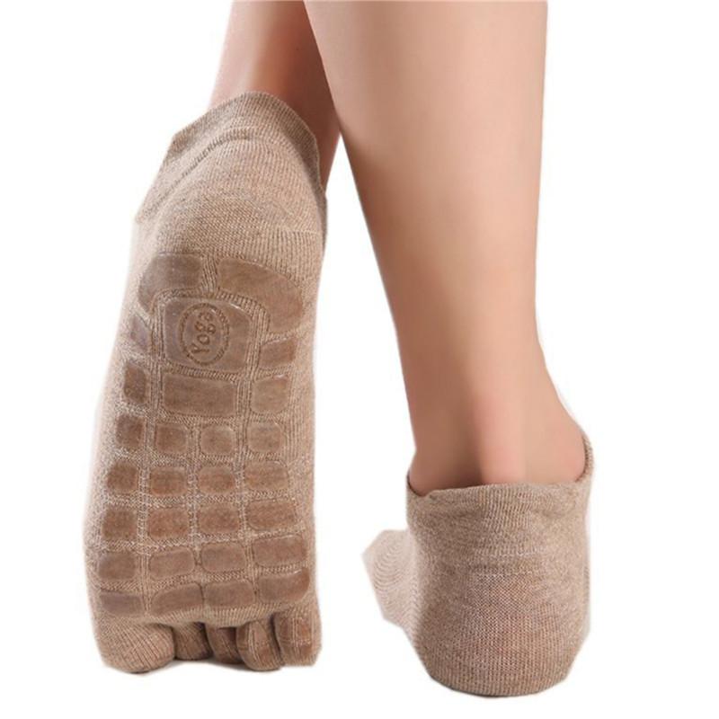 Men Winter Thickened Five Fingers Socks Warm Non Slip Grip Fitness Toe Socks Low Calf Slipper For Male Floor Socks