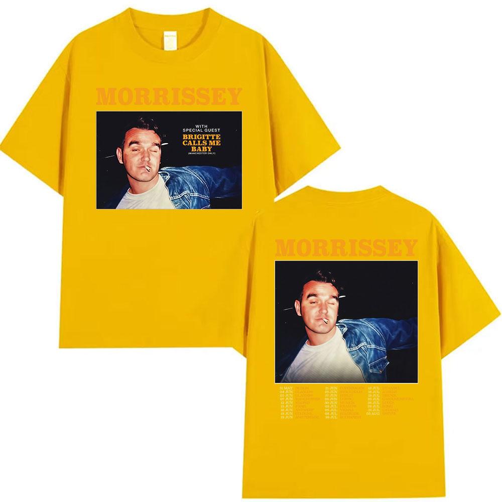 Morrissey Bricitte Calls Me Baby Tour 2025 Graphic T Shirts Unisexs Vintage Oversized Cotton Tshirt Hip Hop Loose Clothing Tshirt