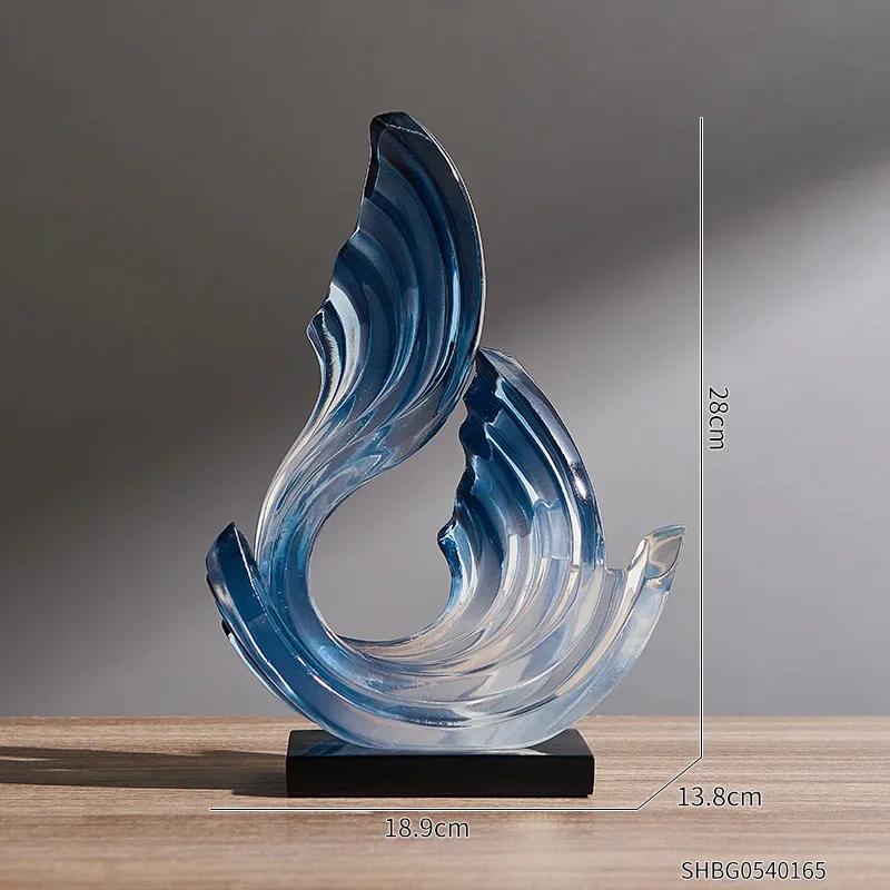 Минималистский скандинавский стиль Украшения из смолы Книжные полки Тумбы под телевизор Офисные настольные украшения Искусство интерьера Скульптура Ремесла